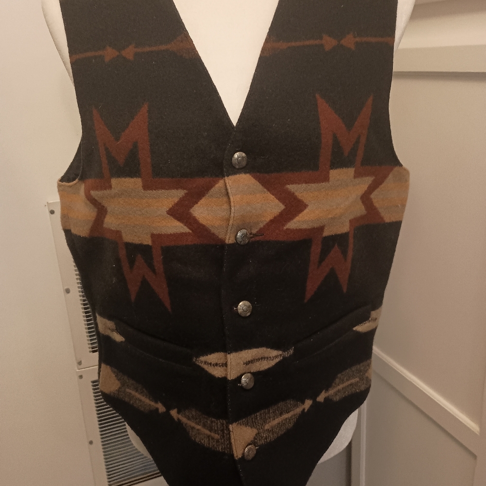Vintage Pendleton high grade South Western wear vest size S